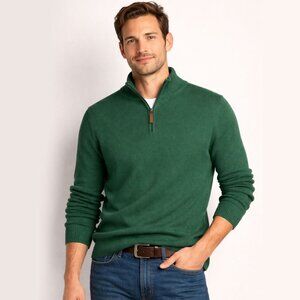 Club Room Men's Bonsai Green Quarter Zip Sweater – Size XL – NWT $65
